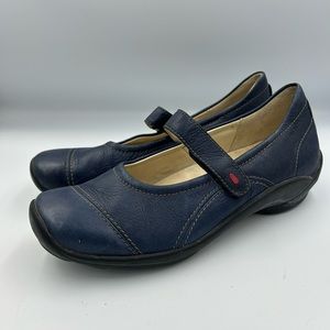 Wolky Blue Leather Evita Mary Jane Walking Comfort Shoes EU Size 38